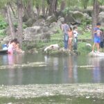 Children Bathing in Lake Atitlan